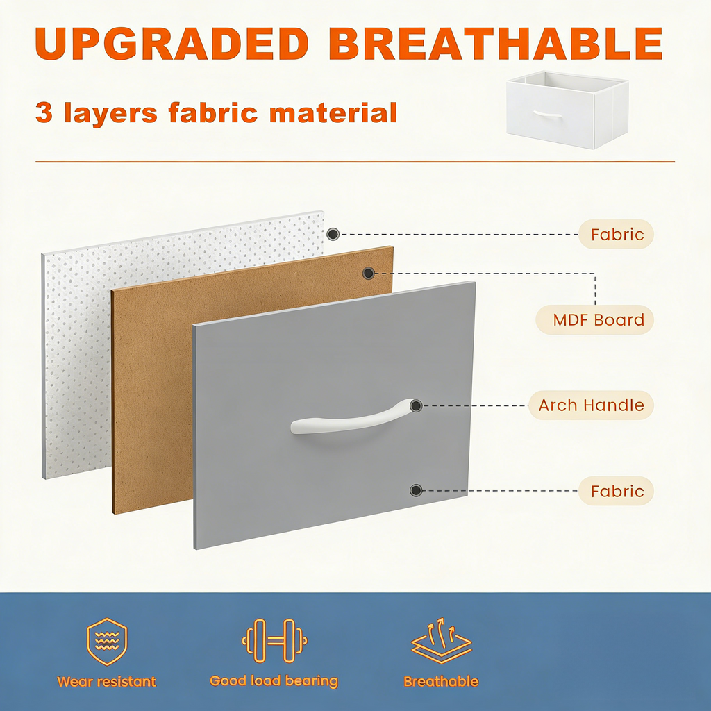 Nightstand Small Dresser with 2 Fabric Drawers Side Tables Bedroom End Table Kids Bedside Storage Furniture for 20 inch Tall Night Stand for Closet