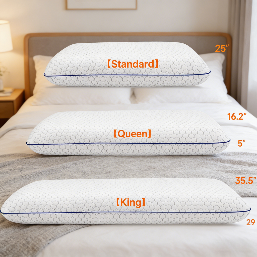 Pillows for Side, Back and Stomach Sleepers, Bed Pillow with Washable Cover and Breathable Mesh